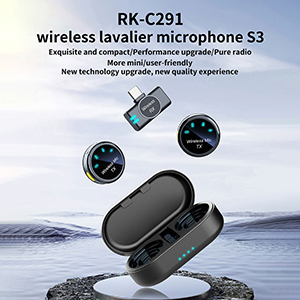 RK-C291 S3 Wireless Lavalier Microphone with Digital Display