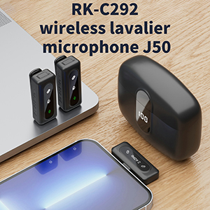 RK-C292 J50 Wireless Lavalier Microphone with Digital Display